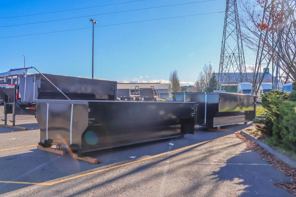 Roll-off dumpster ready for waste disposal at job site for Estate Cleanout Dumpster Rental in The Acreage